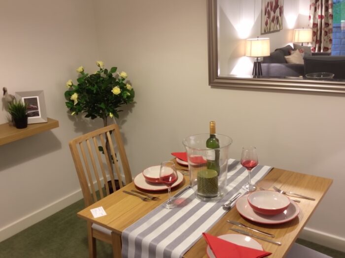 supported living dining area