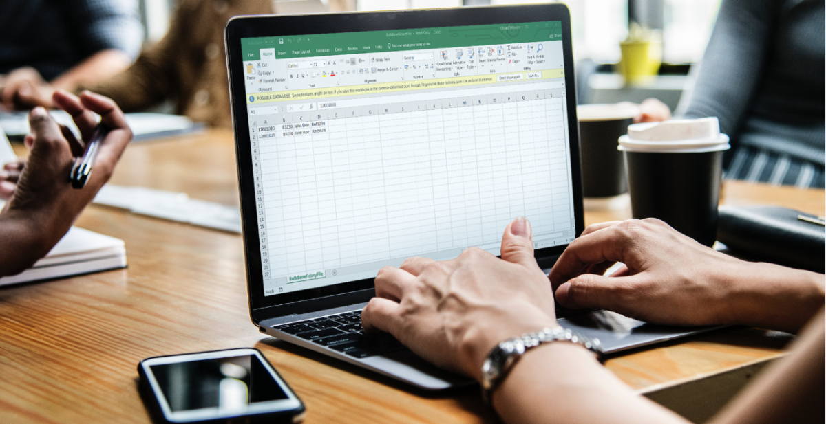 Excel document to make bulk faster payments