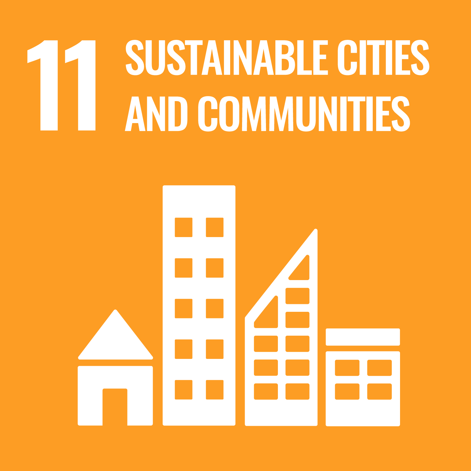 Logo for SDG Goal 11: Sustainable cities and communities