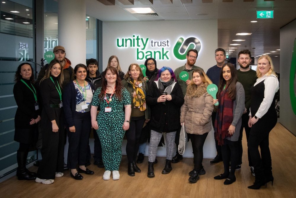 The Prince's Trust charity students at Unity Trust Bank