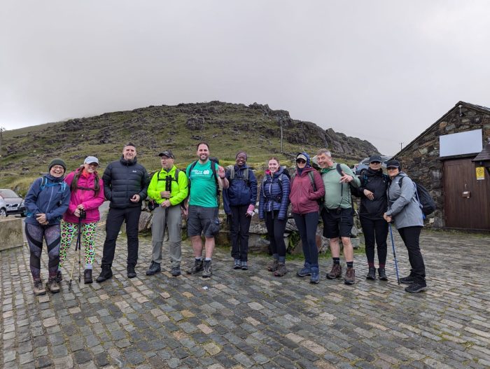 group of hikers in Wales