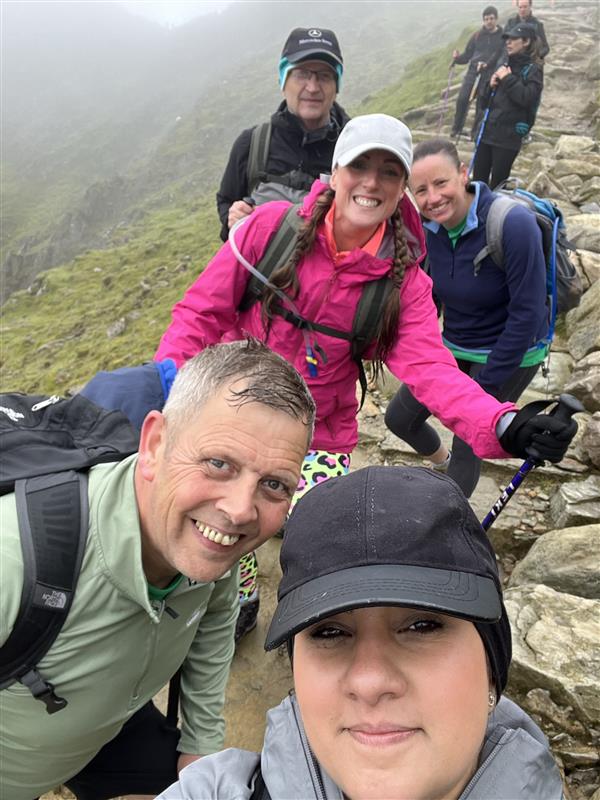 group of Unity hikers during the three peaks challenge 